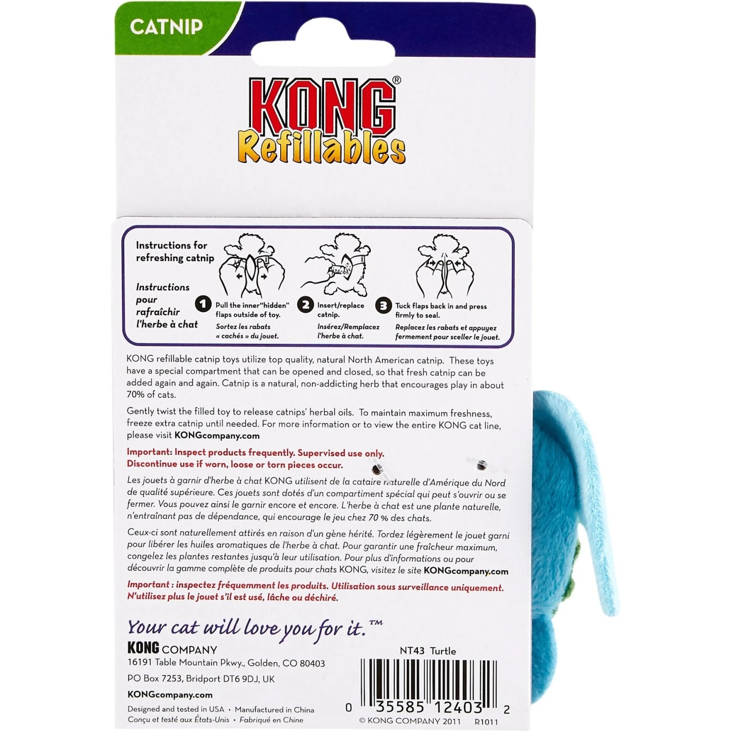 KONG Refillable Turtle Catnip Cat Toy 7 KONG Refillable Turtle Catnip Cat Toy - Image 5
