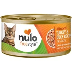 Nulo Freestyle Shredded Chicken & Duck In Gravy Grain-Free Canned Cat Food & Nulo Freestyle Minced Turkey & Duck In Gravy Grain-Free Canned Cat & Kitten Food -Almo nature Sales 607662 PT5. AC SS1800 V1660843612