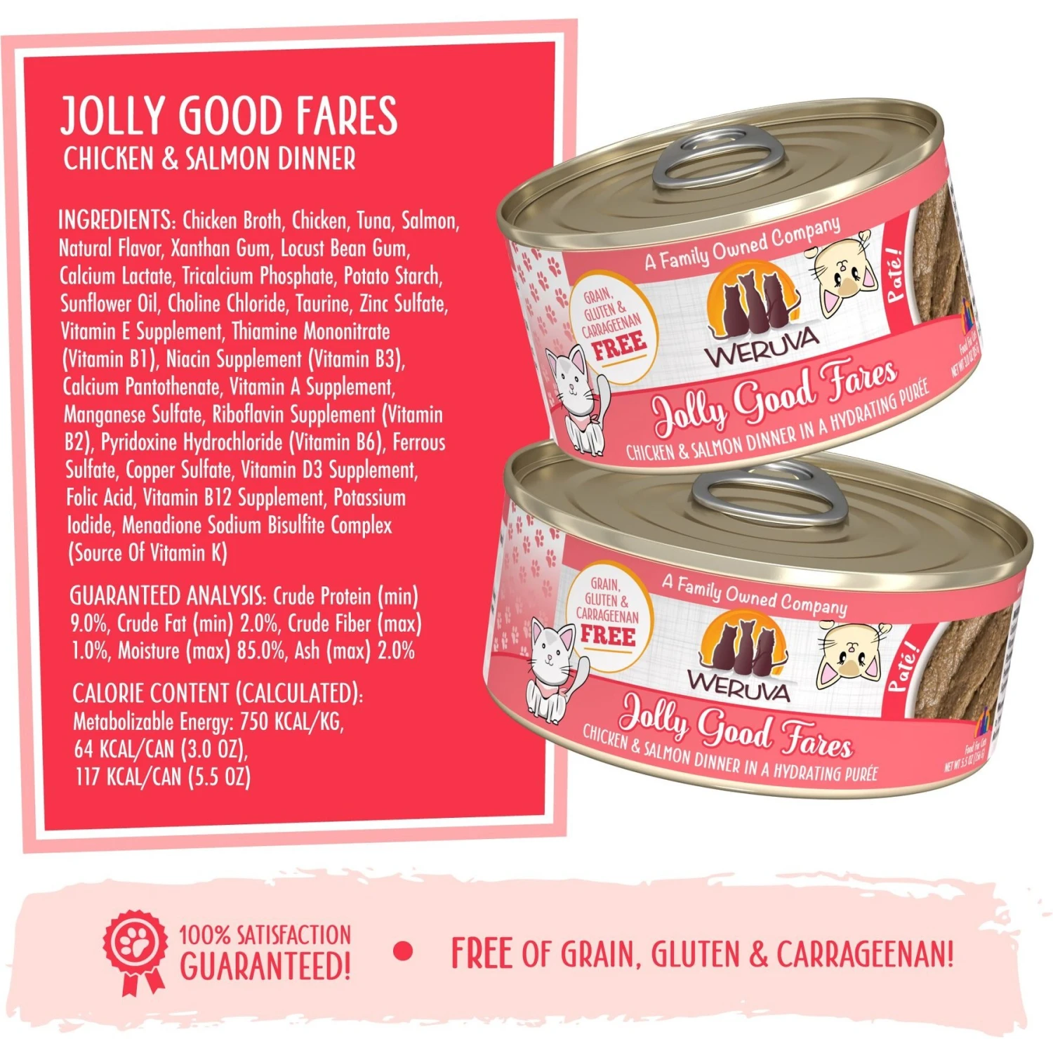 Weruva Classic Cat Press Your Lunch! Chicken Pate Canned Cat Food & Weruva Classic Cat Jolly Good Fares Chicken & Salmon Pate Canned Cat Food 10 Weruva Classic Cat Press Your Lunch! Chicken Pate Canned Cat Food & Weruva Classic Cat Jolly Good Fares Chicken & Salmon Pate Canned Cat Food - Image 8