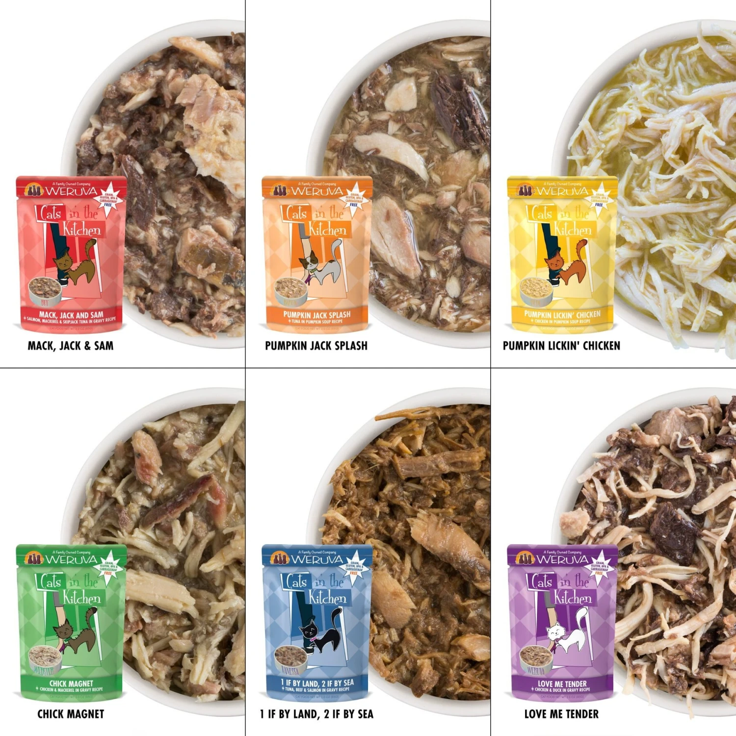 Weruva Cats In The Kitchen Pantry Party Variety Pack Grain-Free Cat Food, 3-oz Pouch, Case Of 12 & BFF Rainbow A Gogo Variety Pack Wet Cat Food Pouches, 3-oz, Case Of 12 7 Weruva Cats In The Kitchen Pantry Party Variety Pack Grain-Free Cat Food, 3-oz Pouch, Case Of 12 & BFF Rainbow A Gogo Variety Pack Wet Cat Food Pouches, 3-oz, Case Of 12 - Image 5