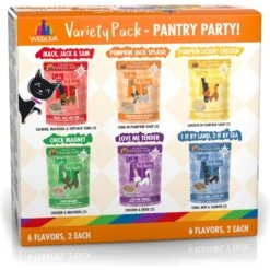 Weruva Cats In The Kitchen Pantry Party Variety Pack Grain-Free Cat Food, 3-oz Pouch, Case Of 12 & BFF OMG Potluck O' Pouches Variety Pack Grain-Free Cat Food Pouches -Almo nature Sales 611622 PT2. AC SS1800 V1661530581