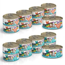 BFF OMG Crazy 4 U! Chicken & Salmon Dinner In Gravy Grain-Free Canned Cat Food & BFF OMG QT Patootie! Chicken & Turkey Dinner In Gravy Grain-Free Canned Cat Food