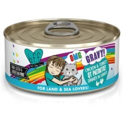 BFF OMG Crazy 4 U! Chicken & Salmon Dinner In Gravy Grain-Free Canned Cat Food & BFF OMG QT Patootie! Chicken & Turkey Dinner In Gravy Grain-Free Canned Cat Food -Almo nature Sales 611734 PT6. AC SS1800 V1661548311
