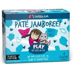 Weruva Best Feline Friend Paté Lovers, Aw Yeah! Paté Jamboree! Variety Pack Grain-Free Wet Cat Food, 2.8-oz Pouch, Case Of 12 & BFF Play Pate Lovers Pate Partay Variety Pack Wet Cat Food, 3-oz Pouch, Pack Of 12 -Almo nature Sales 611846 PT1. AC SS1800 V1661548614