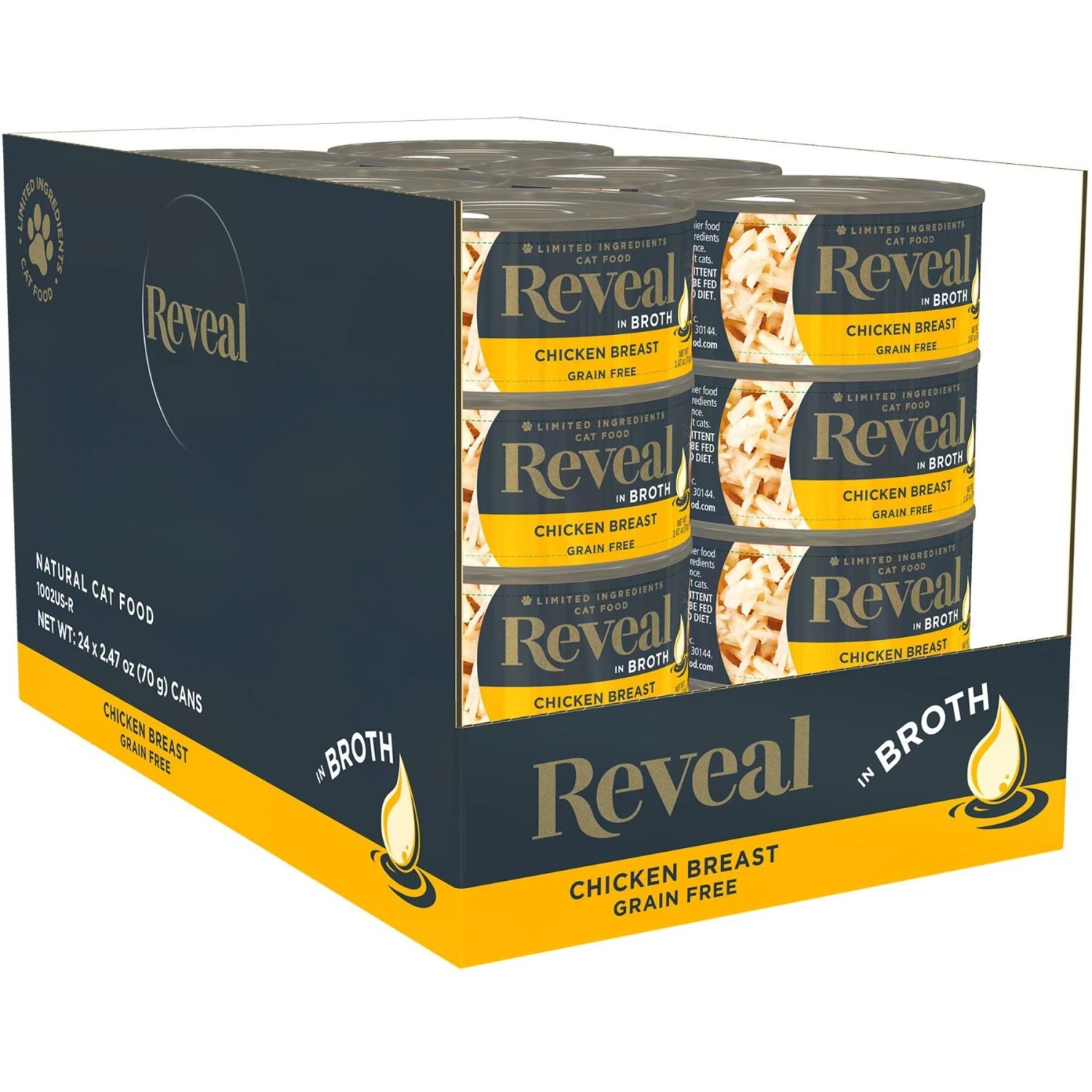 Reveal Natural Grain-Free Chicken Breast In Broth Flavored Wet Cat Food, 2.47-oz Can, Case Of 24 3 Reveal Natural Grain-Free Chicken Breast In Broth Flavored Wet Cat Food, 2.47-oz Can, Case Of 24