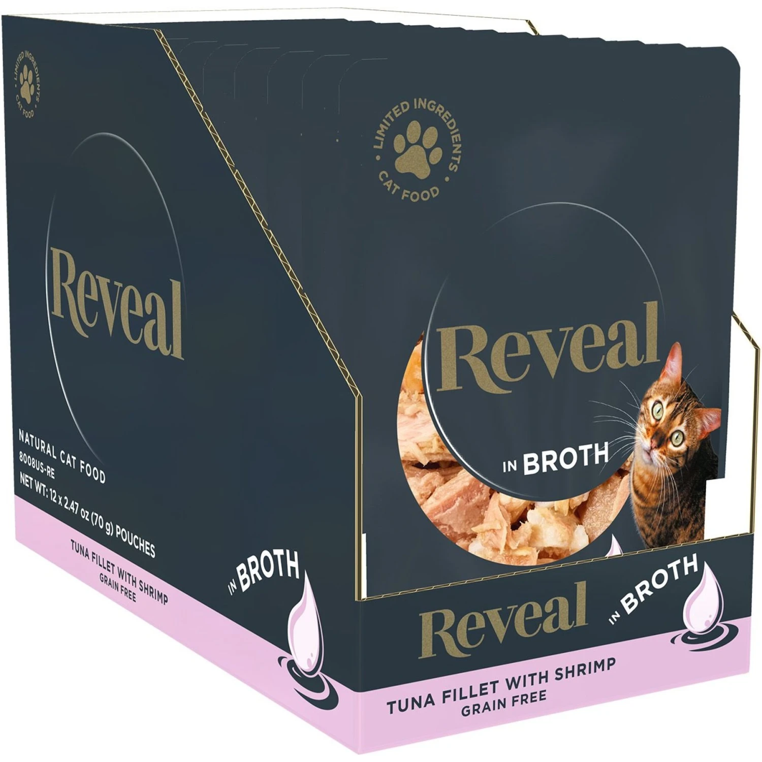 Reveal Natural Grain-Free Tuna With Shrimp In Broth Flavored Wet Cat Food 3 Reveal Natural Grain-Free Tuna With Shrimp In Broth Flavored Wet Cat Food