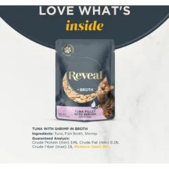 Reveal Natural Grain-Free Tuna With Shrimp In Broth Flavored Wet Cat Food 11 Reveal Natural Grain-Free Tuna With Shrimp In Broth Flavored Wet Cat Food -Almo nature Sales 638086 PT2. AC SS1800 V1663106012