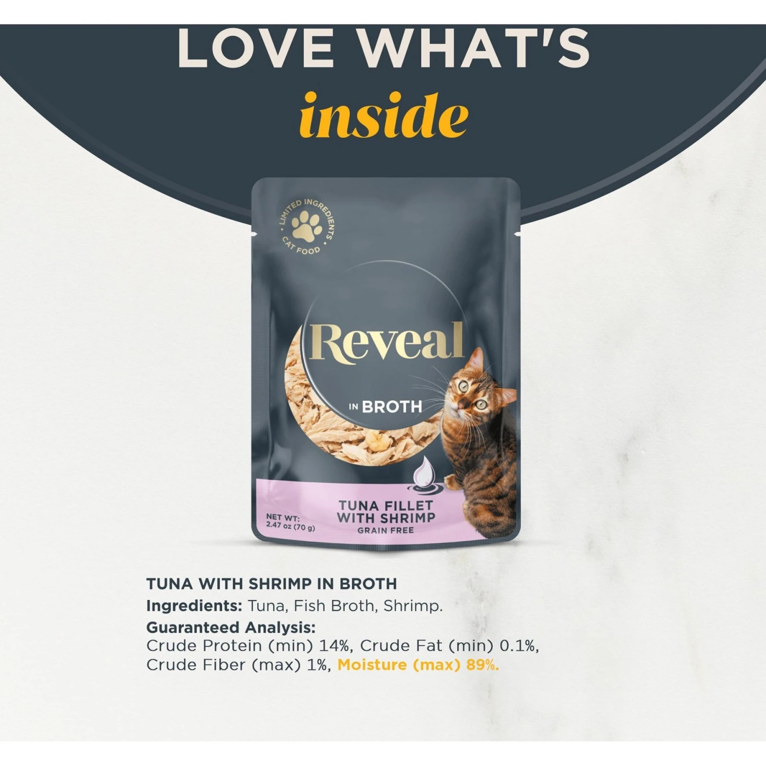 Reveal Natural Grain-Free Tuna With Shrimp In Broth Flavored Wet Cat Food 5 Reveal Natural Grain-Free Tuna With Shrimp In Broth Flavored Wet Cat Food - Image 3
