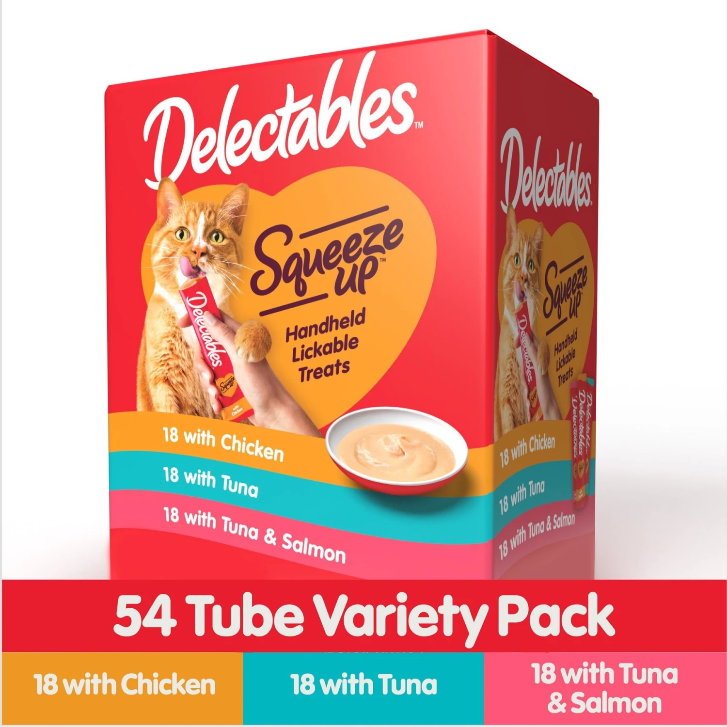 Hartz Delectables Squeeze Up Tuna, Chicken, & Salmon Flavored Variety Pack Lickable Cat Treats, 0.5-oz Tube 4 Hartz Delectables Squeeze Up Tuna, Chicken, & Salmon Flavored Variety Pack Lickable Cat Treats, 0.5-oz Tube - Image 2