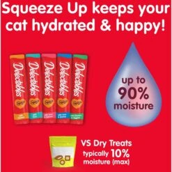 Hartz Delectables Squeeze Up Tuna, Chicken, & Salmon Flavored Variety Pack Lickable Cat Treats, 0.5-oz Tube 12 Hartz Delectables Squeeze Up Tuna, Chicken, & Salmon Flavored Variety Pack Lickable Cat Treats, 0.5-oz Tube -Almo nature Sales 641246 PT2. AC SS1800 V1701982884