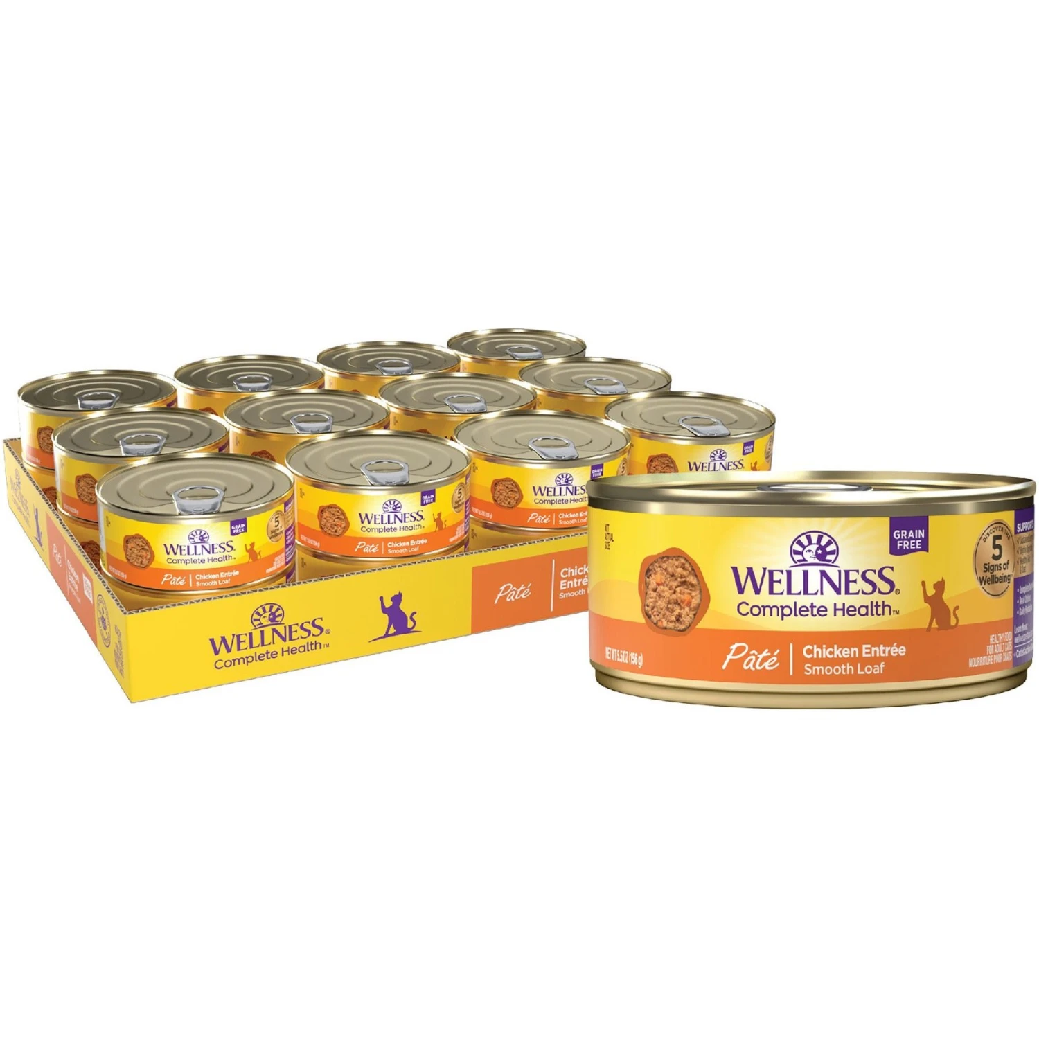 Wellness Complete Health Pate Chicken Entree Grain-Free Natural Canned Cat Food & Wellness Complete Health Turkey Formula Grain-Free Natural Canned Cat Food 4 Wellness Complete Health Pate Chicken Entree Grain-Free Natural Canned Cat Food & Wellness Complete Health Turkey Formula Grain-Free Natural Canned Cat Food - Image 2