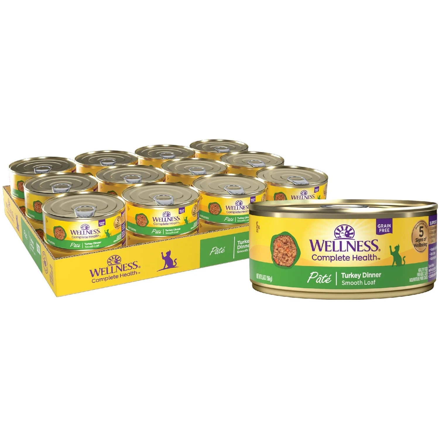 Wellness Complete Health Pate Chicken Entree Grain-Free Natural Canned Cat Food & Wellness Complete Health Turkey Formula Grain-Free Natural Canned Cat Food 8 Wellness Complete Health Pate Chicken Entree Grain-Free Natural Canned Cat Food & Wellness Complete Health Turkey Formula Grain-Free Natural Canned Cat Food - Image 6