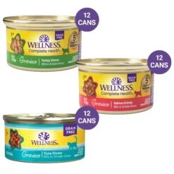 Wellness Natural Grain-Free Gravies Turkey Dinner Canned Cat Food + 2 Items