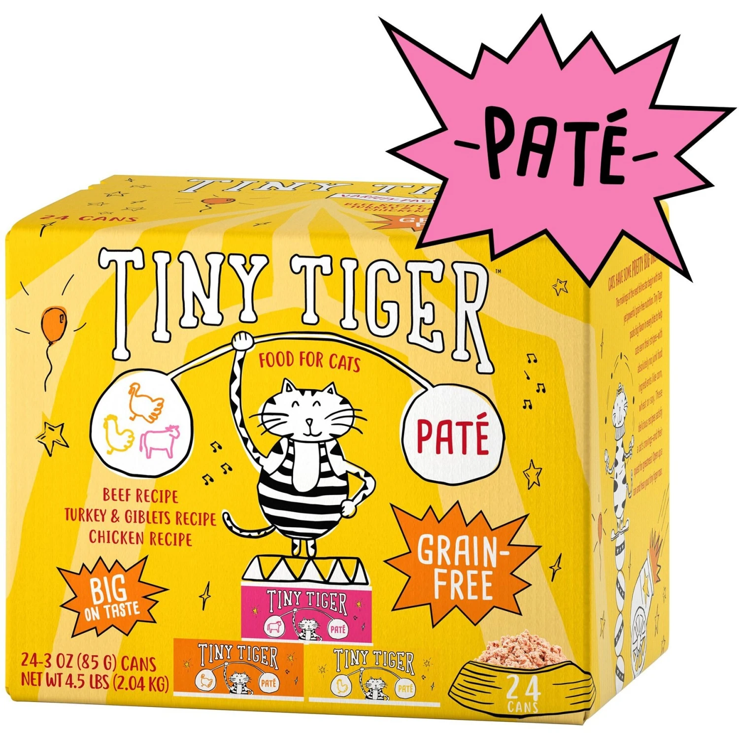 Tiny Tiger Pate Beef & Poultry Recipes Variety Pack Grain-Free Canned Cat Food & Tiny Tiger, Lickables, Variety Pack, Bisque Cat Treat & Topper 4 Tiny Tiger Pate Beef & Poultry Recipes Variety Pack Grain-Free Canned Cat Food & Tiny Tiger, Lickables, Variety Pack, Bisque Cat Treat & Topper - Image 2