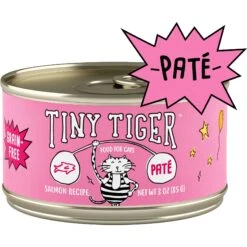Tiny Tiger Pate Salmon Recipe Grain-Free Canned Cat Food & Tiny Tiger, Lickables, Variety Pack, Bisque Cat Treat & Topper -Almo nature Sales 652902 PT1. AC SS1800 V1664899040