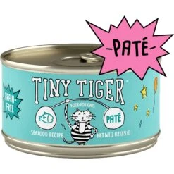 Tiny Tiger Pate Seafood Recipe Grain-Free Canned Cat Food & Tiny Tiger Lickables, Senior Formula, Tuna & Chicken Recipe, Bisque Cat Treat & Topper -Almo nature Sales 653078 PT1. AC SS1800 V1664898650