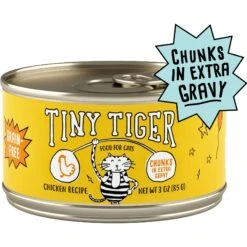 Tiny Tiger Chunks In EXTRA Gravy Chicken Recipe Grain-Free Canned Cat Food & Tiny Tiger Lickables, Senior Formula, Tuna & Chicken Recipe, Bisque Cat Treat & Topper -Almo nature Sales 653086 PT1. AC SS1800 V1664899972