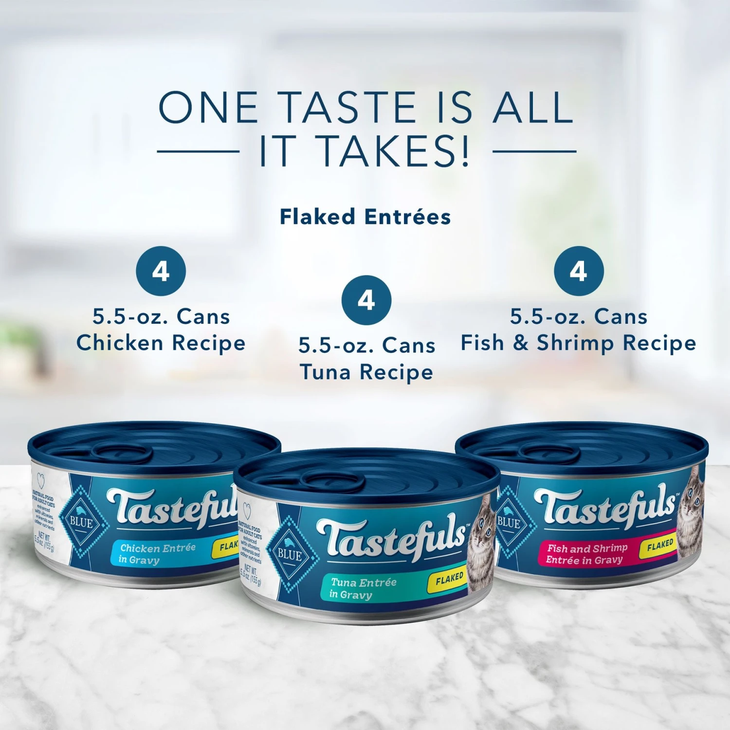 Blue Buffalo Tastefuls Chicken, Turkey & Chicken & Ocean Fish & Tuna Entrées Variety Pack Pate Wet Cat Food, 5.5-oz Can, Case Of 12 & Blue Buffalo Tastefuls Tuna, Chicken, Fish & Shrimp Entrées Variety Pack Flaked Wet Cat Food 10 Blue Buffalo Tastefuls Chicken, Turkey & Chicken & Ocean Fish & Tuna Entrées Variety Pack Pate Wet Cat Food, 5.5-oz Can, Case Of 12 & Blue Buffalo Tastefuls Tuna, Chicken, Fish & Shrimp Entrées Variety Pack Flaked Wet Cat Food - Image 8