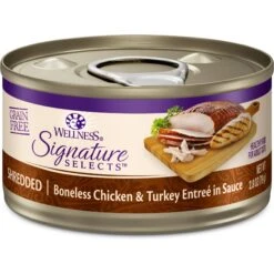 Wellness CORE Signature Selects Shredded Boneless Chicken & Turkey Entree In Sauce Grain-Free Natural Canned Cat Food & Wellness CORE Signature Selects Shredded Boneless Chicken & Chicken Liver Entree In Sauce Grain-Free Natural Canned Cat Food -Almo nature Sales 662654 PT1. AC SS1800 V1667333307