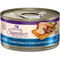 Wellness CORE Signature Selects Shredded Boneless Chicken & Turkey Entree In Sauce Grain-Free Natural Canned Cat Food & Wellness CORE Signature Selects Shredded Boneless Chicken & Chicken Liver Entree In Sauce Grain-Free Natural Canned Cat Food -Almo nature Sales 662654 PT5. AC SS1800 V1667334800