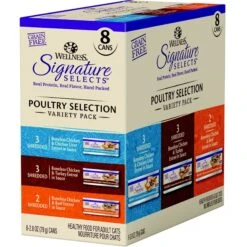 Wellness CORE Signature Selects Seafood Selection Variety Pack Canned Cat Food, 2.8-oz, Case Of 8 & Wellness CORE Signature Selects Poultry Selection Variety Pack Canned Cat Food -Almo nature Sales 662686 PT5. AC SS1800 V1667324764
