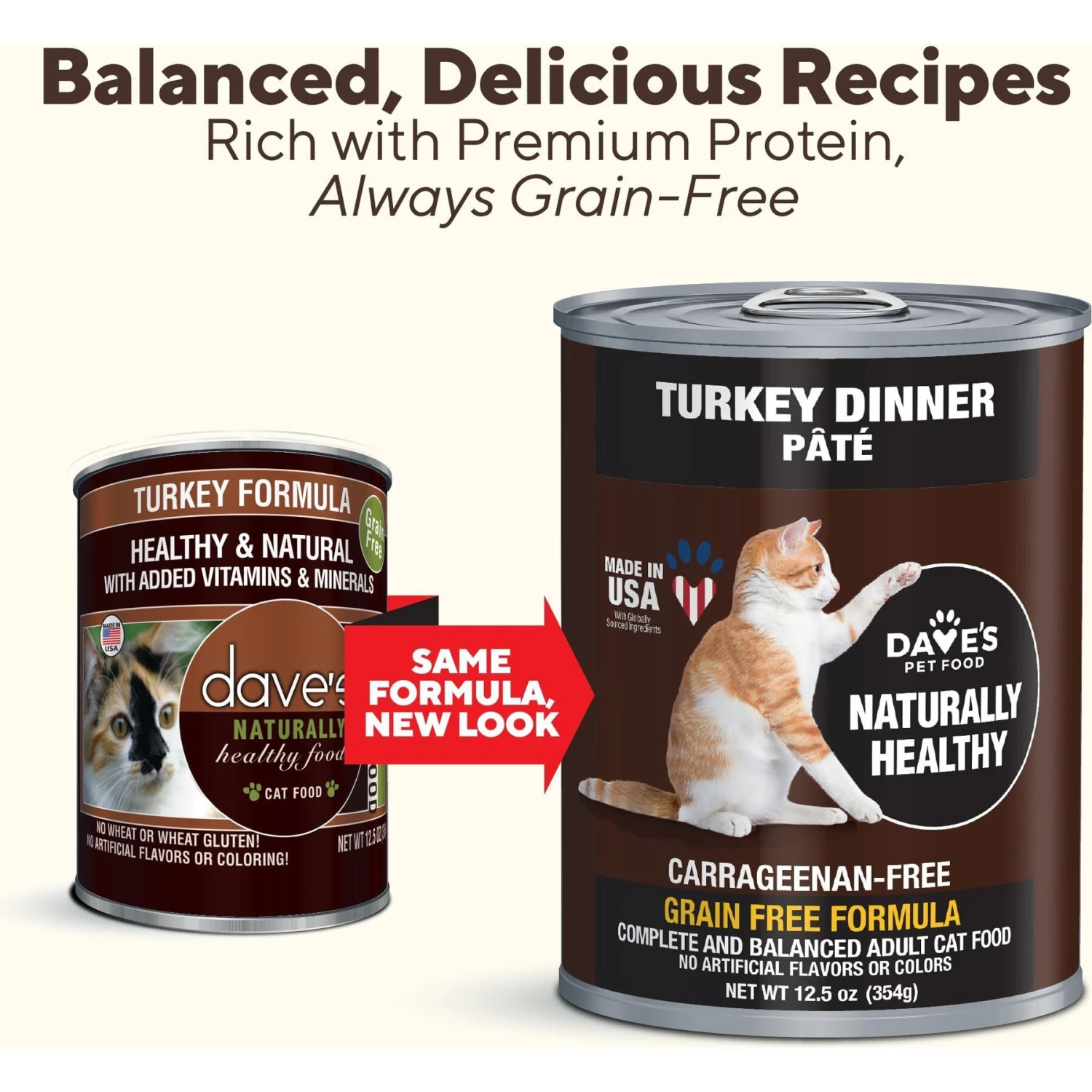 Dave's Pet Food Naturally Healthy Grain-Free Turkey Formula Canned Cat Food 4 Dave's Pet Food Naturally Healthy Grain-Free Turkey Formula Canned Cat Food - Image 2
