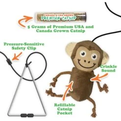 Meowijuana Jump 'n' Jamb Get The Monkey Off Your Back Refillable Swinging Door Jamb Cat Toy -Almo nature Sales 696582 PT2. AC SS1800 V1669386409