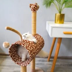 ZEZE Giraffe Tree With Tunnel & Scratcher Cat Furniture, Large -Almo nature Sales 700534 PT2. AC SS1800 V1668024638