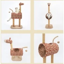 ZEZE Giraffe Tree With Tunnel & Scratcher Cat Furniture, Large -Almo nature Sales 700534 PT6. AC SS1800 V1668024570