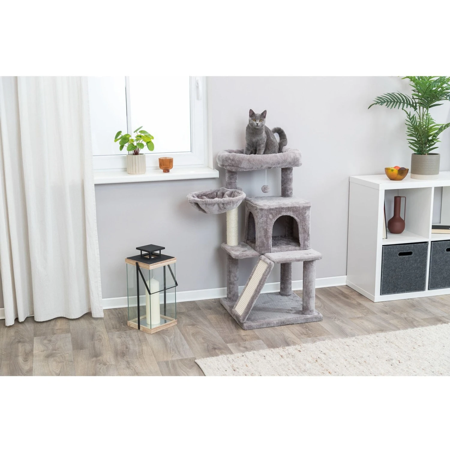 TRIXIE Pepito Cat Tree, Gray 4 TRIXIE Pepito Cat Tree, Gray - Image 2