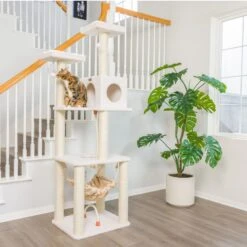 Armarkat 73-in Faux Fleece Cat Tree & Condo -Almo nature Sales 70208 PT1. AC SS1800 V1582738447