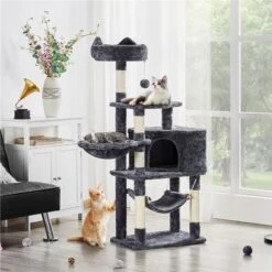 Yaheetech 3-Level Plush Cat Tree, Dark Gray, Medium -Almo nature Sales 705022 PT1. AC SS1800 V1668548257