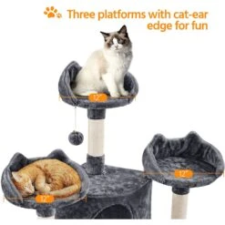 Yaheetech 76.5-in Tree With 3 Condos Cat Tree -Almo nature Sales 705086 PT4. AC SS1800 V1686153625