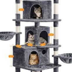 Yaheetech 76.5-in Tree With 3 Condos Cat Tree -Almo nature Sales 705086 PT5. AC SS1800 V1686153742