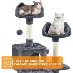 Yaheetech 82.5-in Multi-Level Tree Condo With 2 Foam Edge Perches Cat Tree -Almo nature Sales 705110 PT3. AC SS1800 V1668545966