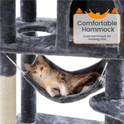 Yaheetech 71.5-in Tree With 2 Cozy Perches Cat Tree, Dark Grey, Large -Almo nature Sales 705158 PT2. AC SS1800 V1668546018