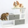 PetFusion Hybrid Cat Bookshelf & 3 Perches, White -Almo nature Sales 710246 MAIN. AC SS1800 V1671724586