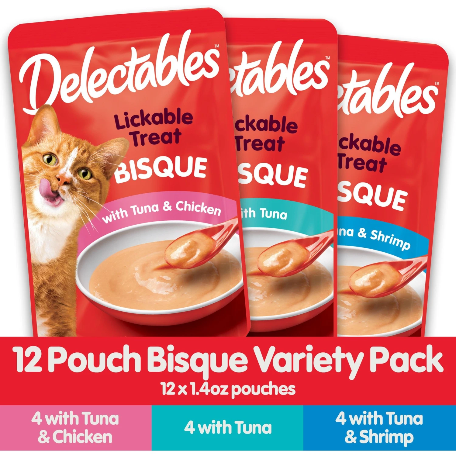 Hartz Delectables Bisque Variety Pack Lickable Cat Treats & Hartz Delectables Squeeze Up Variety Pack Lickable Cat Treats, 0.5-oz Tube 6 Hartz Delectables Bisque Variety Pack Lickable Cat Treats & Hartz Delectables Squeeze Up Variety Pack Lickable Cat Treats, 0.5-oz Tube - Image 4