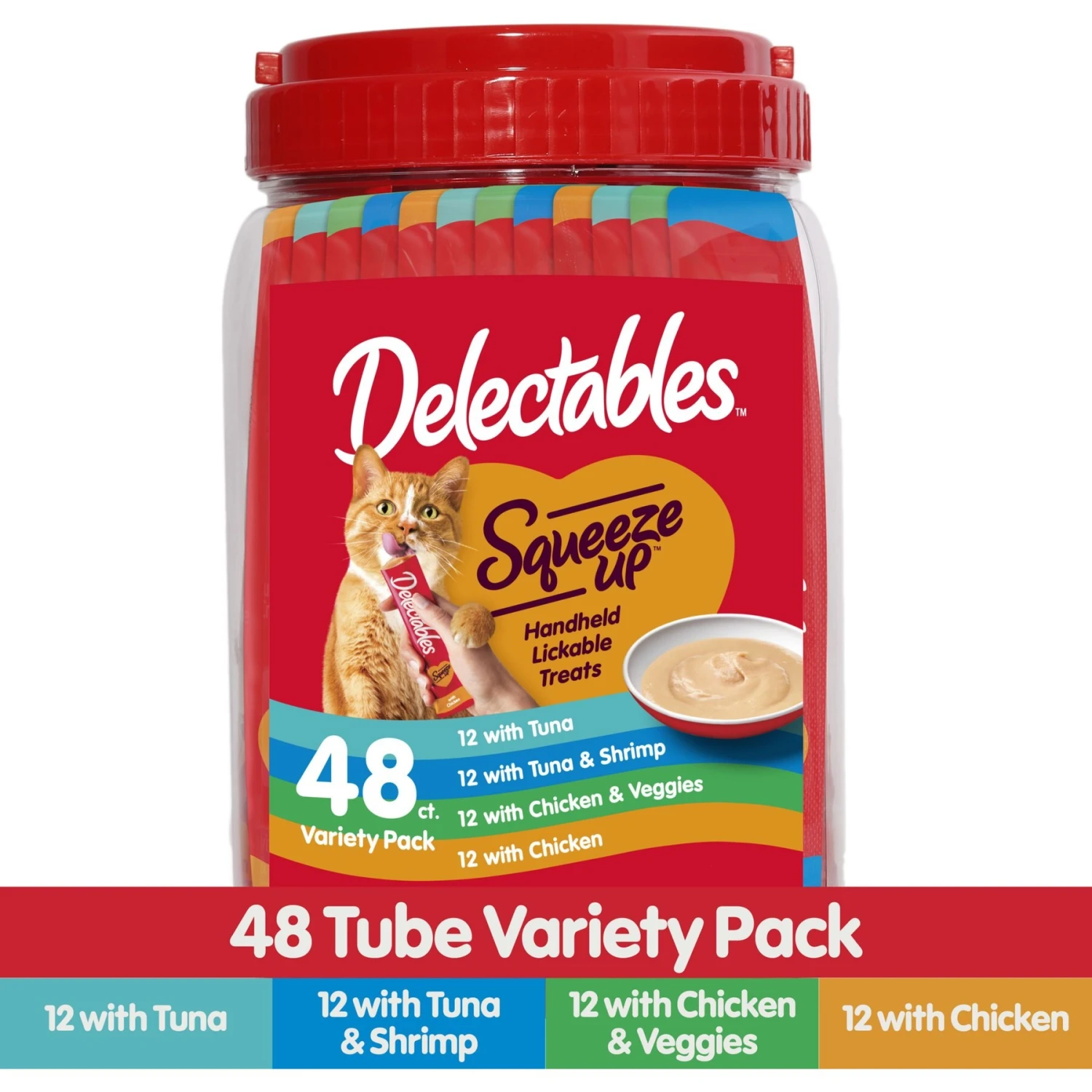 Hartz Delectables Bisque Variety Pack Lickable Cat Treats & Hartz Delectables Squeeze Up Variety Pack Lickable Cat Treats, 0.5-oz Tube 10 Hartz Delectables Bisque Variety Pack Lickable Cat Treats & Hartz Delectables Squeeze Up Variety Pack Lickable Cat Treats, 0.5-oz Tube - Image 8