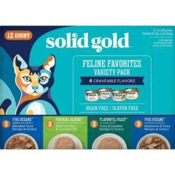 Solid Gold Feline Favorites Variety Pack Grain-Free Wet Cat Food, 3-oz Can, Case Of 12 -Almo nature Sales 739190 PT1. AC SS1800 V1684342677
