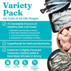 Solid Gold Feline Favorites Variety Pack Grain-Free Wet Cat Food, 3-oz Can, Case Of 12 -Almo nature Sales 739190 PT5. AC SS1800 V1684874938