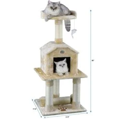 Go Pet Club 45-in Faux Fur Cat Tree & Condo -Almo nature Sales 74000 PT6. AC SS1800 V1671226284