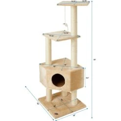 Go Pet Club 51-in Faux Fur Cat Tree & Condo -Almo nature Sales 74027 PT6. AC SS1800 V1671226226