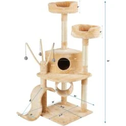 Go Pet Club 55-in Slide Cat Tree 14 Go Pet Club 55-in Slide Cat Tree -Almo nature Sales 74037 PT6. AC SS1800 V1671226226