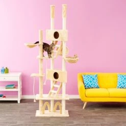 Go Pet Club 106-in Floor-to-Ceiling Faux Fur Cat Tree & Condo -Almo nature Sales 74051 PT8. AC SS1800 V1500564077