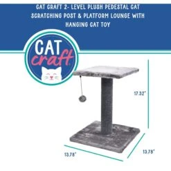 Cat Craft 2 Tier Plush Pedestal Cat Scratching Post & Platform Lounge With Hanging Cat Toy, Grey 11 Cat Craft 2 Tier Plush Pedestal Cat Scratching Post & Platform Lounge With Hanging Cat Toy, Grey -Almo nature Sales 744686 PT2. AC SS1800 V1689974908