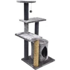 Cat Craft Level Up 5 Tier Plush & Seagrass Activity Cat Tree Habitat, Gray, Large -Almo nature Sales 744718 PT6. AC SS1800 V1689974544