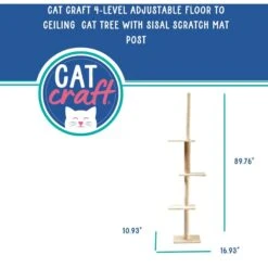 Cat Craft 4-Level Adjustable Climbing & Perch Cat Tree With Scratch Mat Post, Cream, X-Large 12 Cat Craft 4-Level Adjustable Climbing & Perch Cat Tree With Scratch Mat Post, Cream, X-Large -Almo nature Sales 744846 PT2. AC SS1800 V1674071337