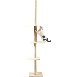Cat Craft 4-Level Adjustable Climbing & Perch Cat Tree With Scratch Mat Post, Cream, X-Large 17 Cat Craft 4-Level Adjustable Climbing & Perch Cat Tree With Scratch Mat Post, Cream, X-Large -Almo nature Sales 744846 PT7. AC SS1800 V1674068985