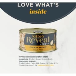 Reveal Natural Limited Ingredient Grain-Free Chicken Breast In Broth Wet Kitten Food, 2.47-oz, Case Of 12 -Almo nature Sales 752446 PT2. AC SS1800 V1673648125